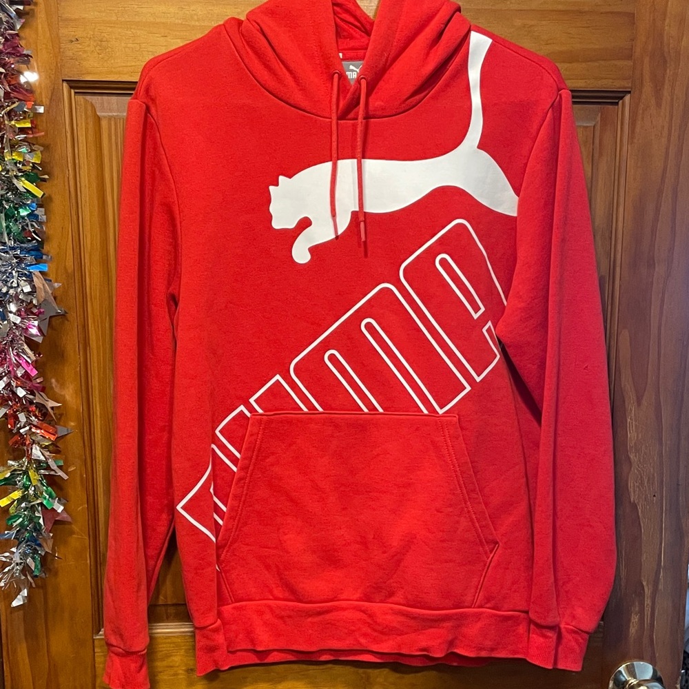 Puma Red Hoodie with White Logo